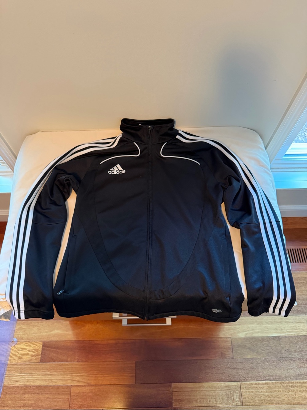 adidas Black and White Lightweight Track Jacket